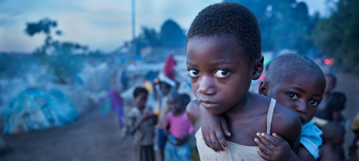 Children displaced in eastern DRC